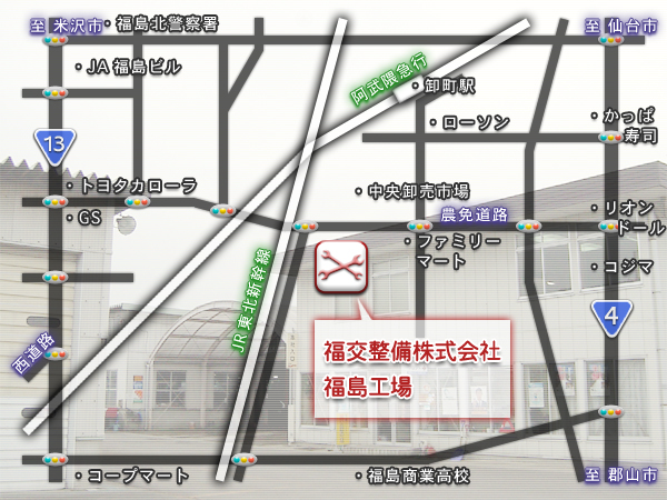本社福島工場マップ